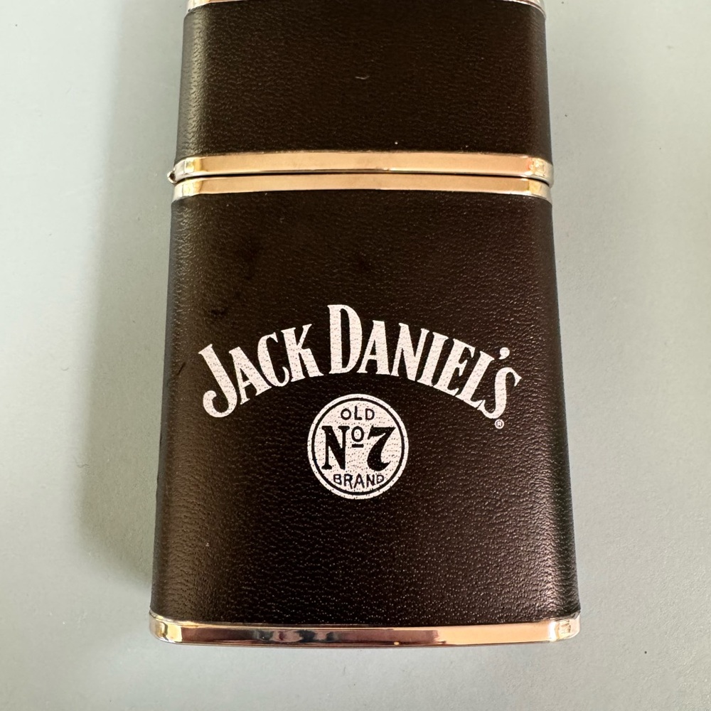 Jack Daniels Black and Silver Hip Pocket Flask